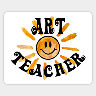 Art Teacher Happy Face Sunshine Gift Sticker